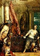 Paolo  Veronese mercury, herse and aglauros oil painting on canvas